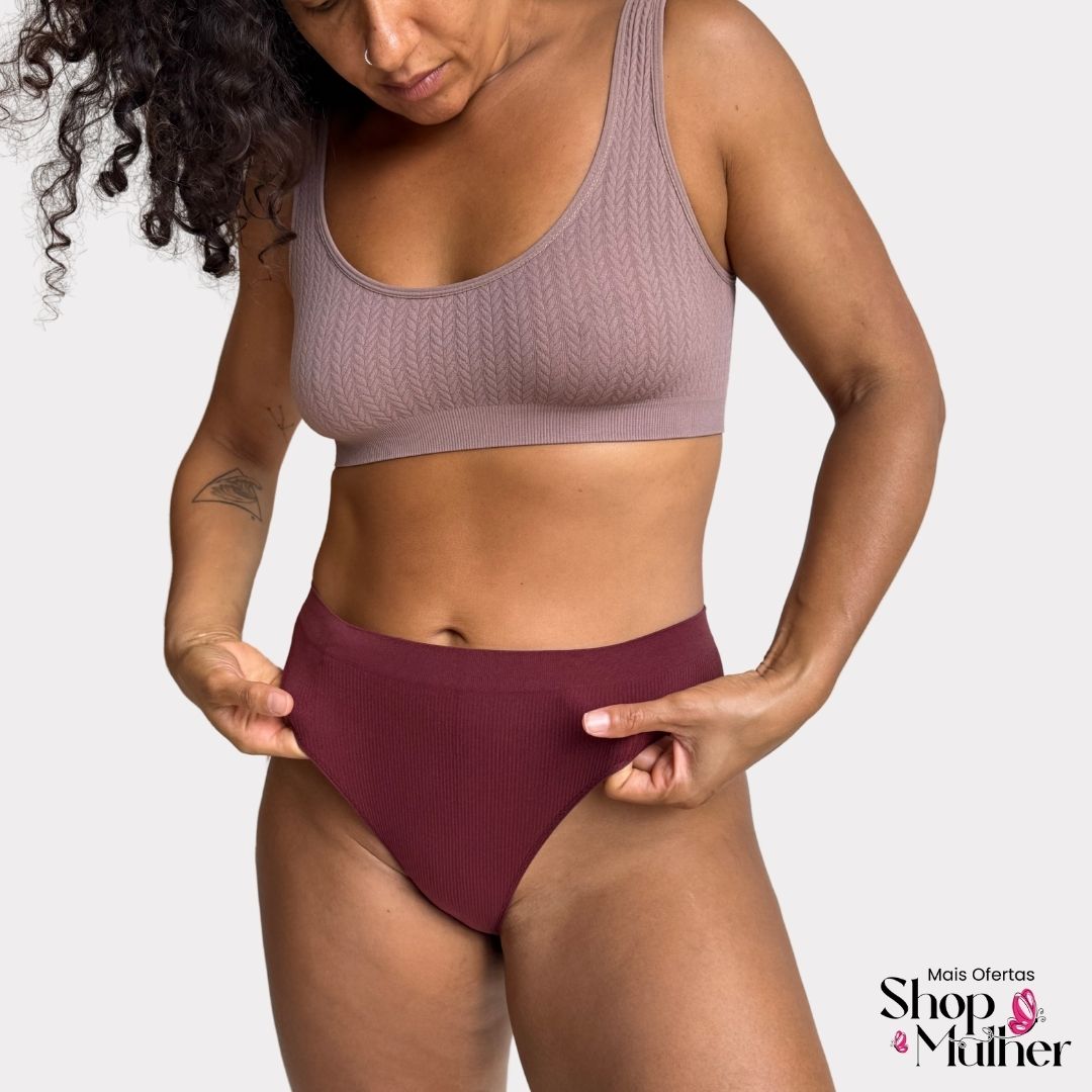 [LANÇAMENTO! PROMOÇÃO COMPRE 3 E LEVE 6] Calcinhas FlexiFit Tanga® Cós Médio - FRETE GRÁTIS