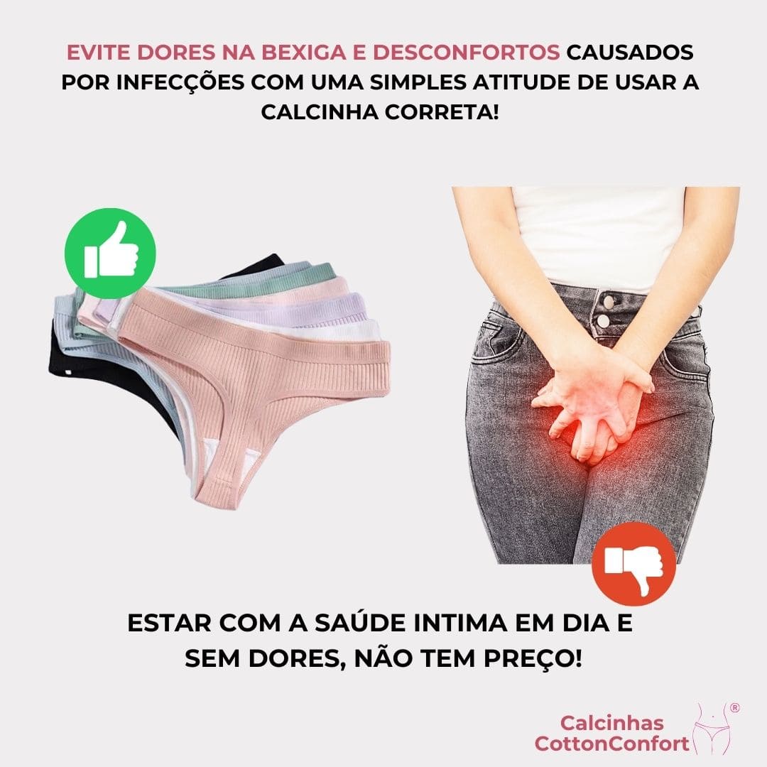 [PROMO EXCLUSIVA DE NATAL COMPRE 4 LEVE 5] Calcinha CottonConfort® - FRETE GRÁTIS